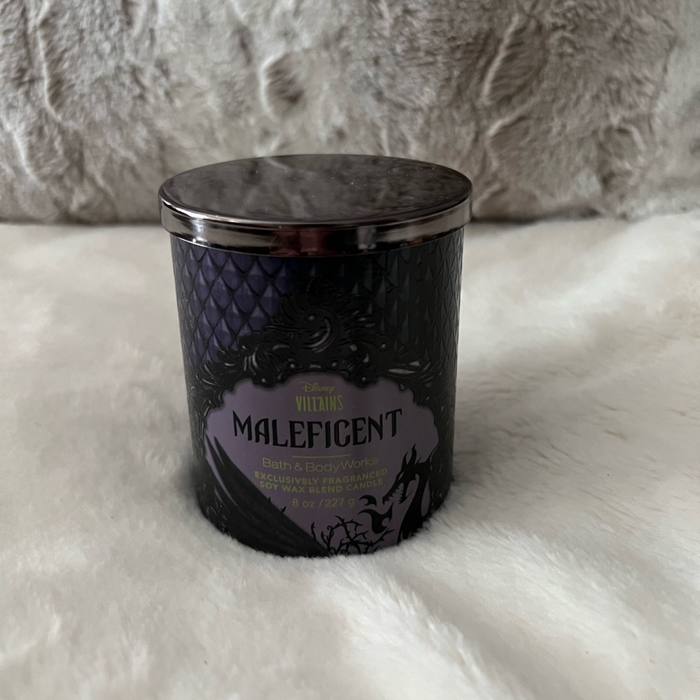 Bath & Body Works X Disney Villians Maleficent Single Wick Candle NEW - Picture 1 of 4